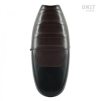 Seat cover in leather Black/Brown