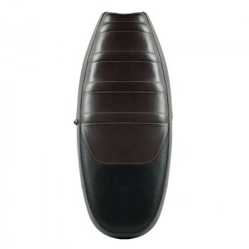 Seat cover in leather Black/Brown