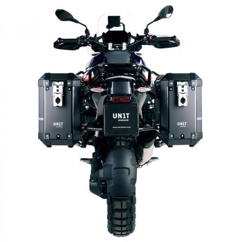 Pair of Atlas Frameless Aluminum panniers 40L+40L + Attachment system for BMW R1300GS Frameless bags