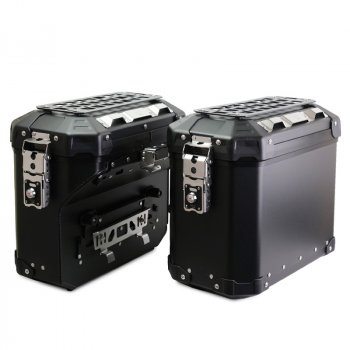 Pair of Atlas aluminium bags 39L+32L