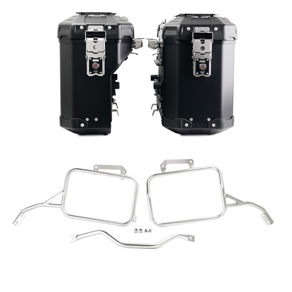 Pair of Atlas aluminium bags 39L+32L + Aprilia Tuareg 660 frames for Atlas aluminum side panniers