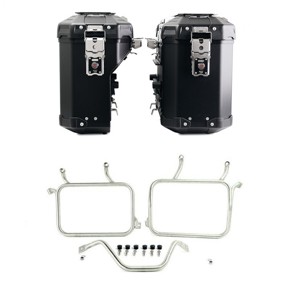 Pair of Atlas aluminium bags 39L+32L + Ducati DesertX frames for Atlas aluminum side panniers
