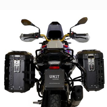 Pair of Atlas aluminium bags 39L+32L + Subframes for aluminum side panniers Atlas BMW F450GS