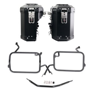Pair of Atlas aluminium bags 39L+32L + Subframes for aluminum side panniers Atlas BMW F450GS