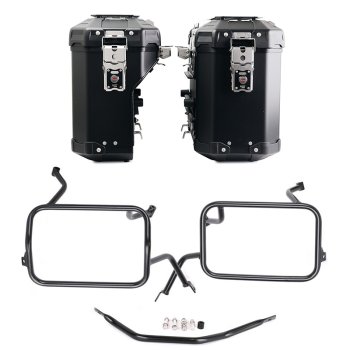 Pair of Atlas aluminium bags 39L+32L + Subframes for aluminum side panniers Atlas BMW F450GS