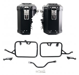 Pair of Atlas aluminium bags 39L+32L + Subframes for aluminum side panniers Atlas BMW R12 G/S