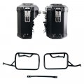 Pair of Atlas aluminium bags 39L+32L + Subframes for aluminum side panniers Atlas BMW R12 NineT