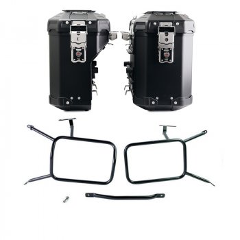Pair of Atlas aluminium bags 39L+32L + Inox Subframe NineT-Series