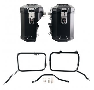 Pair of Atlas aluminium bags 39L+32L + Subframes for aluminum side panniers Atlas Triumph Scrambler 1200 X (2024 until now)