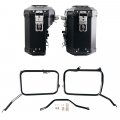 Pair of Atlas aluminium bags 39L+32L + Subframes for aluminum side panniers Atlas Triumph Scrambler 1200 X (2024 until now)