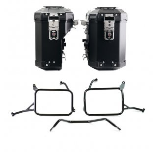 Pair of Atlas aluminium bags 39L+32L + Inox Subframes for Atlas aluminum side panniers Yamaha Ténéré 700