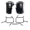 Pair of Atlas aluminium bags 39L+32L + Inox Subframes for Atlas aluminum side panniers Yamaha Ténéré 700