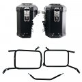 Pair of Atlas aluminium bags 39L+32L + Inox Subframe for Aluminium side panniers Moto Guzzi V85 TT (2024 until now)