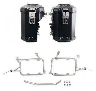 Pair of Atlas aluminium bags 39L+32L + Subframes for aluminum side panniers Atlas R1200GS LC - R1250GS & ADV