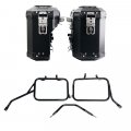 Pair of Atlas aluminium bags 39L+32L + Subframes for aluminum side panniers Atlas for Triumph Scrambler 400 X