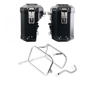 Pair of Atlas aluminium bags 39L+32L + Triumph 1200 XC-XE frames for Atlas aluminum side panniers