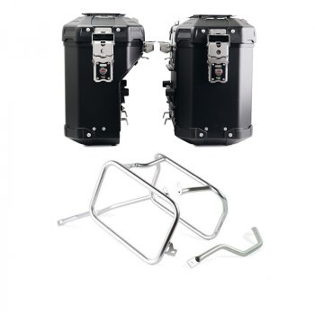 Pair of Atlas aluminium bags 39L+32L + Triumph 1200 XC-XE frames for Atlas aluminum side panniers