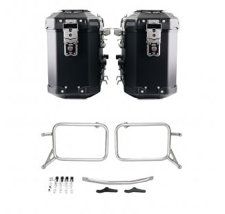 Pair of Atlas aluminium bags 39L+39L + Subframes for aluminum side panniers Atlas ​​​​​​​i modelli BMW R850R - R1100R - R1150R, R850GS - R1100GS - R1150GS & ADV