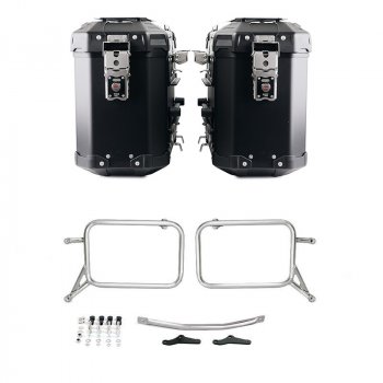 Pair of Atlas aluminium bags 39L+39L + Subframes for aluminum side panniers Atlas ​​​​​​​i modelli BMW R850R - R1100R - R1150R, R850GS - R1100GS - R1150GS & ADV