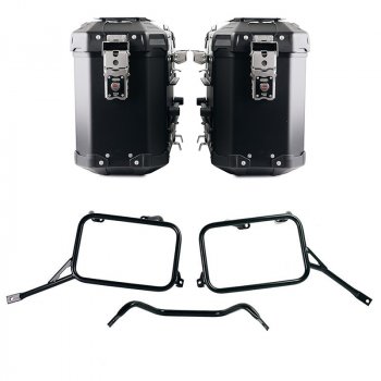 Pair of Atlas aluminium bags 39L+39L + R80-R100GS frames for Atlas aluminum bags