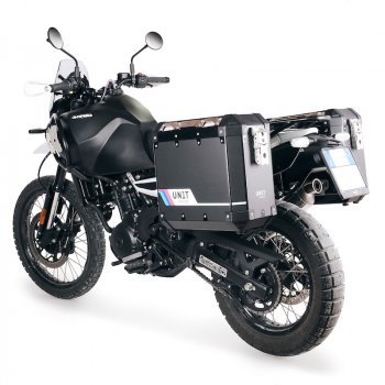 Pair of aluminium Panniers Atlas 40L+40L with Subframes Royal Enfield Himalayan 450 for original exhaust (2024 until now)