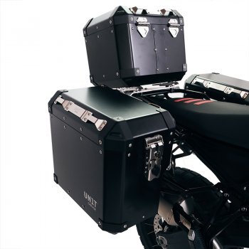 Pair of aluminium Panniers Atlas 47L+41L with BMW F900GS frame