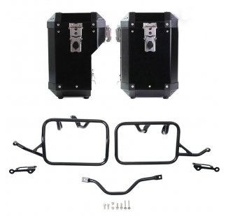 Pair of aluminium Panniers Atlas 47L+41L with BMW R12 G/S frame