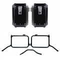 Pair of aluminium Panniers Atlas 47L+41L with Subframes Royal Enfield Himalayan 450 for original exhaust (2024 until now)