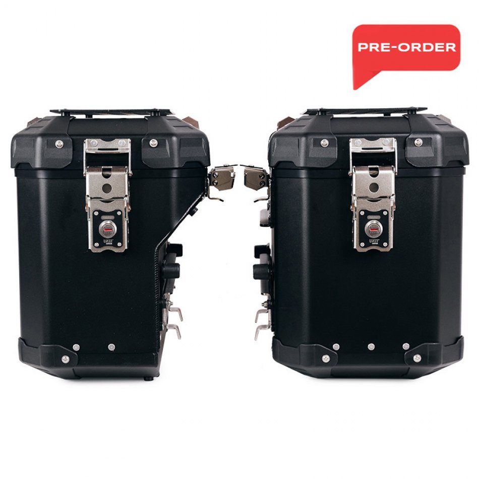 Pair of aluminium Panniers Atlas 47L+41L