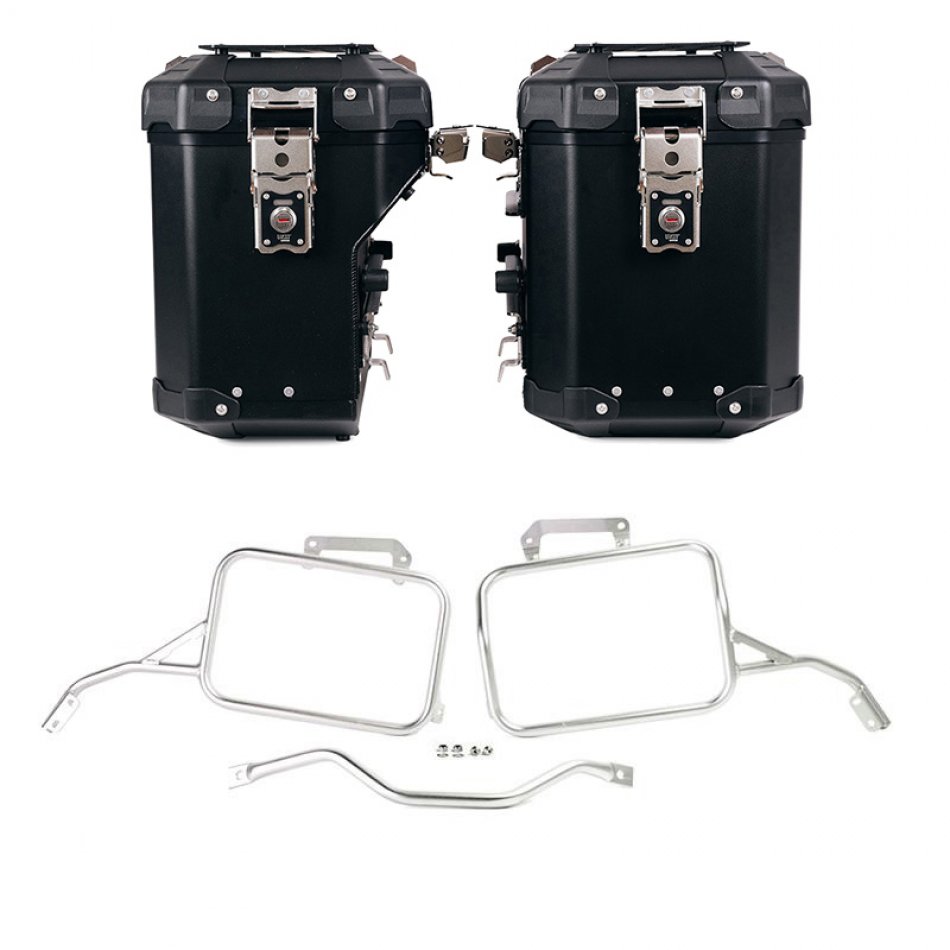 Pair of Atlas aluminium bags 48L+41L + Aprilia Tuareg 660 frames for Atlas aluminum side panniers
