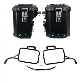 Pair of Atlas aluminium bags 48L+41L + Aprilia Tuareg 660 frames for Atlas aluminum side panniers