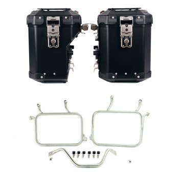 Pair of Atlas aluminium bags 48L+41L + Ducati DesertX frames for Atlas aluminum side panniers