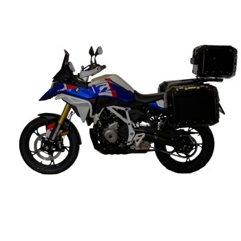 Pair of Atlas aluminium bags 48L+41L + Subframes for aluminum side panniers Atlas BMW F450GS