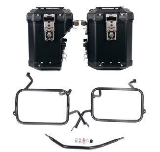 Pair of Atlas aluminium bags 48L+41L + Subframes for aluminum side panniers Atlas BMW F450GS