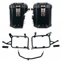 Pair of Atlas aluminium bags 48L+41L + Subframes for aluminum side panniers Atlas BMW F900GS ADV
