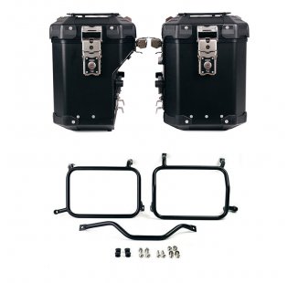 Pair of Atlas aluminium bags 48L+41L + Subframes for Atlas aluminum side panniers HD Pan America