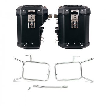Pair of Atlas aluminium bags 48L+41L + Frames for NineT Atlas aluminium bags