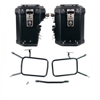 Pair of Atlas aluminium bags 48L+41L + Frames for NineT Atlas aluminium bags