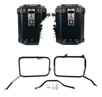 Pair of Atlas aluminium bags 48L+41L + Subframes for aluminum side panniers Atlas Triumph Scrambler 1200 X (2024 until now)