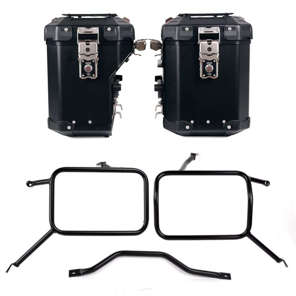 Pair of Atlas aluminium bags 48L+41L + Frames for Atlas aluminum side panniers Triumph Street Scrambler 900 (2026 until now)