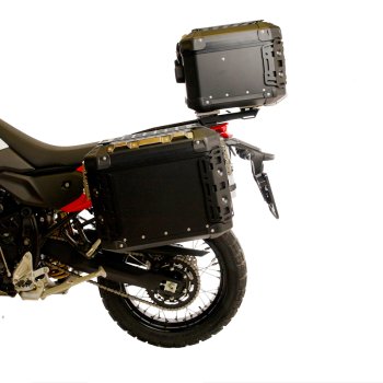 Pair of Atlas aluminium bags 48L+41L + Subframes for Atlas aluminum side panniers Yamaha Ténéré 700