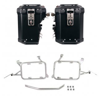 Pair of Atlas aluminium bags 48L+41L + Subframes for aluminum side panniers Atlas R1200GS LC - R1250GS & ADV