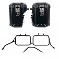 Pair of Atlas aluminium bags 48L+41L + Subframes for aluminum side panniers Atlas for Triumph Speed 400
