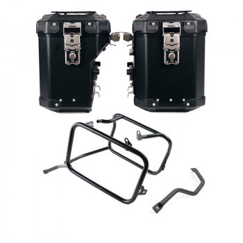 Pair of Atlas aluminium bags 48L+41L + Triumph 1200 XC-XE frames for Atlas aluminum side panniers