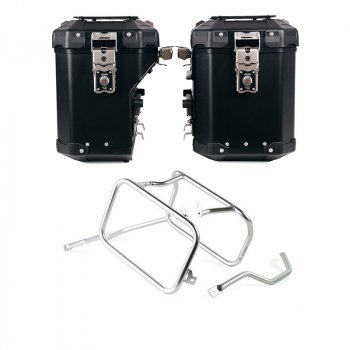 Pair of Atlas aluminium bags 48L+41L + Triumph 1200 XC-XE frames for Atlas aluminum side panniers
