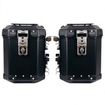 Pair of Atlas aluminium bags 48L+48L  + Subframes for aluminum side panniers Moto Guzzi Stelvio (2024 until now)
