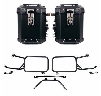 Pair of Atlas aluminium bags 48L+48L  + Subframes for aluminum side panniers Moto Guzzi Stelvio (2024 until now)