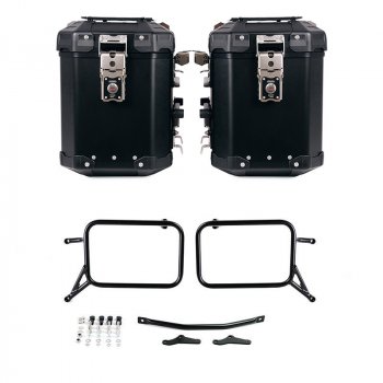 Pair of Atlas aluminium bags 48L+48L  + Subframes for aluminum side panniers Atlas ​​​​​​​i modelli BMW R850R - R1100R - R1150R, R850GS - R1100GS - R1150GS & ADV