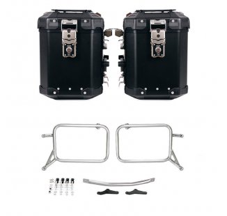 Pair of Atlas aluminium bags 48L+48L  + Subframes for aluminum side panniers Atlas ​​​​​​​i modelli BMW R850R - R1100R - R1150R, R850GS - R1100GS - R1150GS & ADV