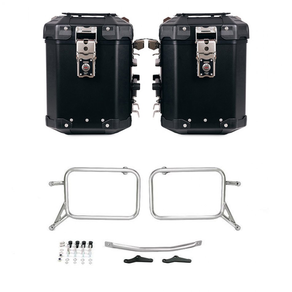 Pair of Atlas aluminium bags 48L+48L  + Subframes for aluminum side panniers Atlas ​​​​​​​i modelli BMW R850R - R1100R - R1150R, R850GS - R1100GS - R1150GS & ADV